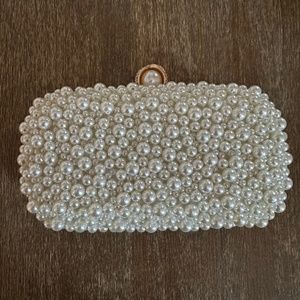 White Pearl Clutch